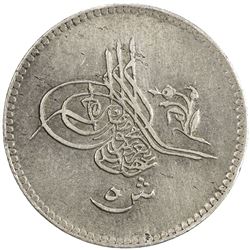 EGYPT: Abdul Aziz, 1861-1876, AR 5 qirsh, Misr, AH1277 year 4. VF-EF