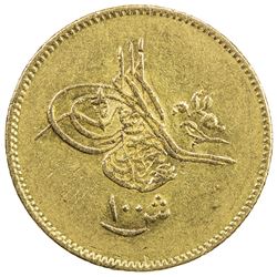 EGYPT: Abdul Aziz, 1861-1876, AV 100 qirsh, Misr, AH1277 year 7. VF
