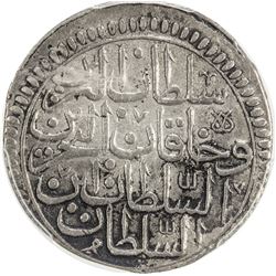 TURKEY: Ahmed II, 1691-1695, AR 1/2 kurush (20 para), Kostantiniye, AH1102. PCGS EF40