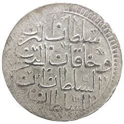 TURKEY: Ahmed II, 1691-1695, AR kurush (19.50g), Kostantiniye, AH1102. VF