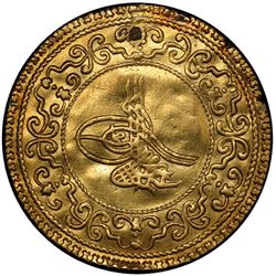 TURKEY: Osman III, 1754-1757, AV 3 altin, Islambul, AH1168. PCGS AU