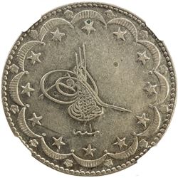 TURKEY: Mehmet VI, 1918-1924, AR 20 kurush, Kostantiniye, AH1336 year 1. NGC AU55