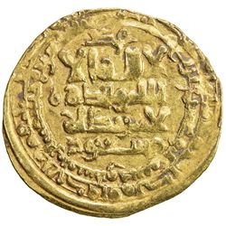 GHAZNAVID: Mas'ud I, 1030-1041, AV dinar (4.26g), Nishapur, AH423. VF