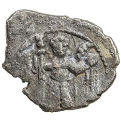 SALDUQIDS: Nasir al-Dawla Ghazi, 1132-1145, AE fals (5.11g), NM, ND. VF