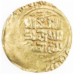GREAT MONGOLS: temp. Chingiz Khan, 1206-1227, AV dinar (3.81g) (Balkh), DM. EF