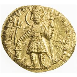 KUSHAN: Vasu Deva I, ca. 191-230+, AV dinar (8.01g). AU