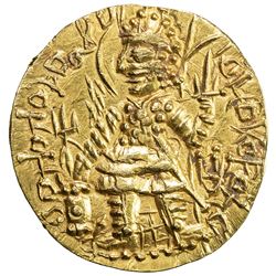 KUSHAN: Vasu Deva I, ca. 191-230+, AV stater (7.99g). EF