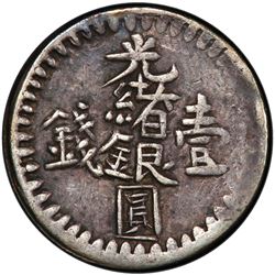 SINKIANG: Kuang Hsu, 1875-1908, AR miscal, Kashgar, ND (1891). PCGS VF