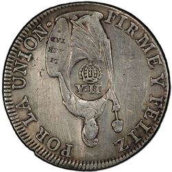 PHILIPPINES: Isabel II, 1833-1868, AR 8 reales, ND (1834-37). PCGS VF
