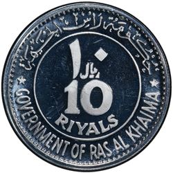 RAS AL KHAIMA: Saqr Bin Muhammad al-Qasimi, 1948-2010, 10 riyals, ND (1970). PCGS SP65