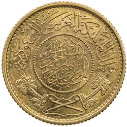 SAUDI ARABIA: 'Abd al-'Aziz b. Sa'ud, 1926-1953, AV guinea (sovereign), Makka al-Mukarrama (Mecca), 