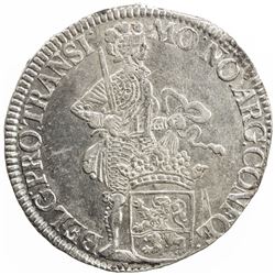 OVERIJSSEL: Dutch Republic, AR silver ducat, 1736. EF