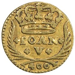 PORTUGAL: Joao V, 1706-1750, AV 400 reis, Lisbon, 1741. VF