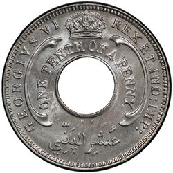 BRITISH WEST AFRICA: George VI, 1936-1952, 1/10 penny, 1946-KN. PCGS SP66