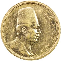 EGYPT: Fuad, as King, 1922-1936, AV 100 piastres, 1922/AH1340. BU
