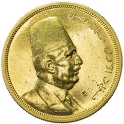 EGYPT: Fuad, as King, 1922-1936, AV 500 piastres, 1922/AH1340. AU