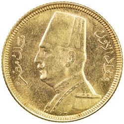 EGYPT: Fuad, as King, 1922-1936, AV 20 piastres, 1929/AH1348. UNC
