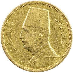 EGYPT: Fuad, as King, 1922-1936, AV 50 piastres, 1929/AH1348. EF