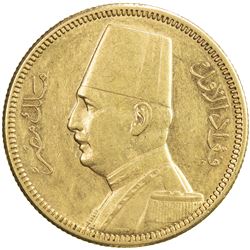EGYPT: Fuad, as King, 1922-1936, AV 100 piastres, 1929/AH1348. EF