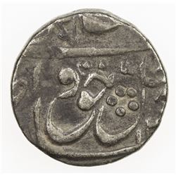AWADH: Wajid Ali Shah, 1847-1856, AR 1/8 rupee (1.37g), Lucknow, DM. VF