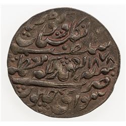 JAIPUR: Ram Singh, 1835-1880, AE nazarana paisa (6.26g), Sawai Jaipur, 1878 year 43. EF-AU