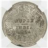Image 2 : BRITISH INDIA: Victoria, Empress, 1876-1901, AR 1/4 rupee, 1894-C. NGC MS61