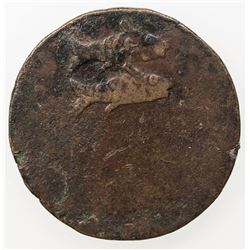 BURMA: Bodawpaya, 1782-1819, AE 1/2 pya (4.55g), CS1143 (1782). VF