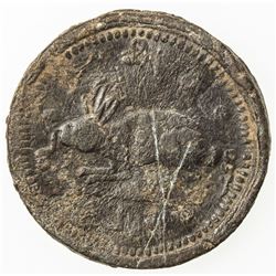 BURMA: Mindon, 1853-1878, lead 1/8 pya (1/32 pe) (6.21g), BE1230 (1868). VG-F