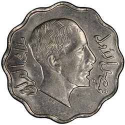 IRAQ: Faisal I, 1921-1933, 4 fils, 1933/AH1352. PCGS MS62