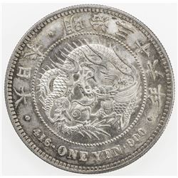 JAPAN: Meiji, 1868-1912, AR yen, year 36 (1903). AU