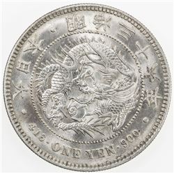 JAPAN: Meiji, 1868-1912, AR yen, year 36 (1903). AU