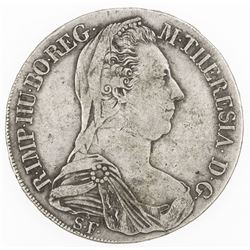 AUSTRIA: Maria Theresa, 1740-1780, AR thaler, 1780. VF