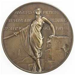 BELGIUM: AE medal (129.4g), 1921