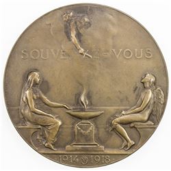 BELGIUM: AE medal (120.2g), 1922. AU