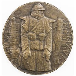 FRANCE: AE medal (97.17g), 1916. VF