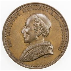 VATICAN: Leo XIII, 1878-1903, AE medal, 1888. AU