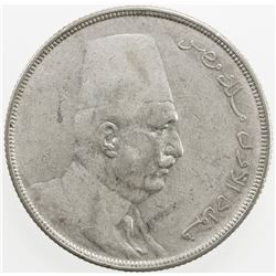 EGYPT: Fuad, as King, 1922-1936, AR 20 piastres, 1923-H/AH1341. VF-EF