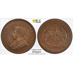 SOUTH AFRICA: George V, 1910-1936, AE farthing, 1923. PCGS PF64