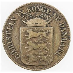 DANISH WEST INDIES: Christian IX, 1863-1906, 1 cent, 1879. F-VF