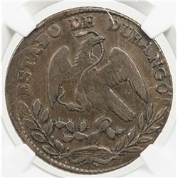 MEXICO: Republic, AE 1/4 real, 1866