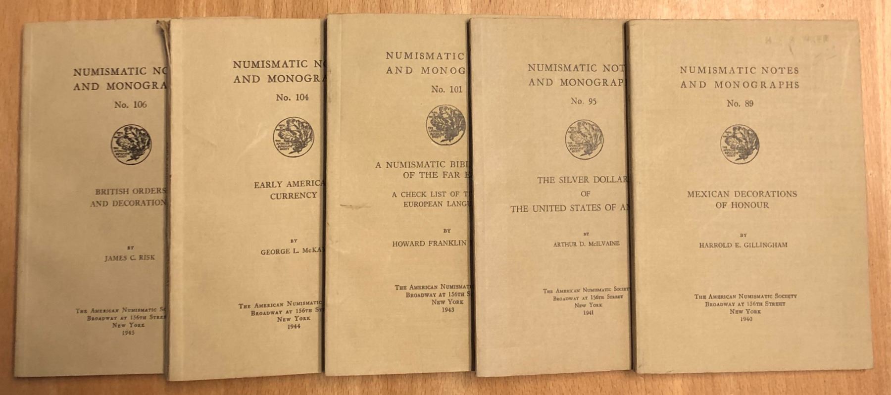 American Numismatic Society. Numismatic Notes and Monographs