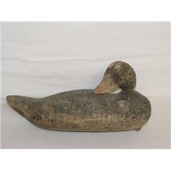 15 1/2" ANTIQUE BLACK DUCK DECOY