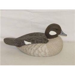 10" BUFFLEHEAD HEN DUCK DECOY SIGNED BI
