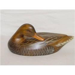 12 1/2" MALLARD HEN DUCK DECOY SIGNED B