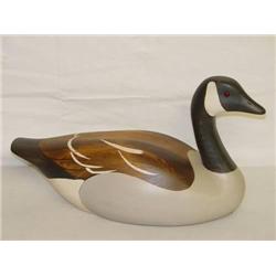 17" CANADA GOOSE DECOY SIGNED K. BASTA,