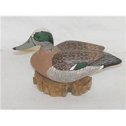6" MINIATURE GREEN WING TEAL DUCK DECOY