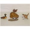 Image 1 : (4) MINIATURE BIRD CARVINGS: (1) 2 1/2"