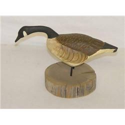 7 1/2" SIGNED CANADA GOOSE DECOY ON A W