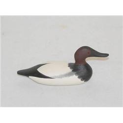 4" MINIATURE CANVASBACK DRAKE DUCK DECO