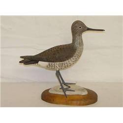 12 1/2" WILLET SHOREBIRD ON A SHAPED WO